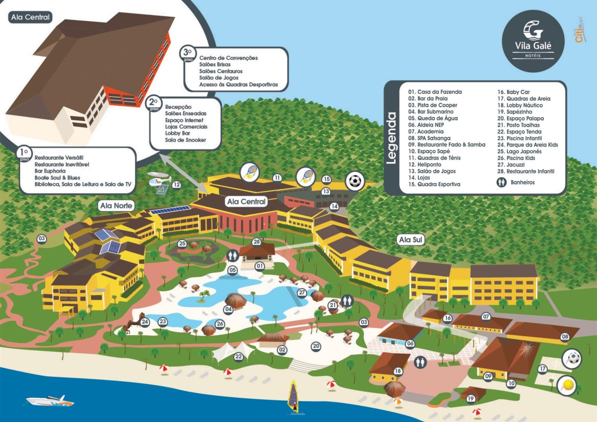 Vila Gale Eco Resort Angra Ангра-дус-Рейс Экстерьер фото Map of the resort